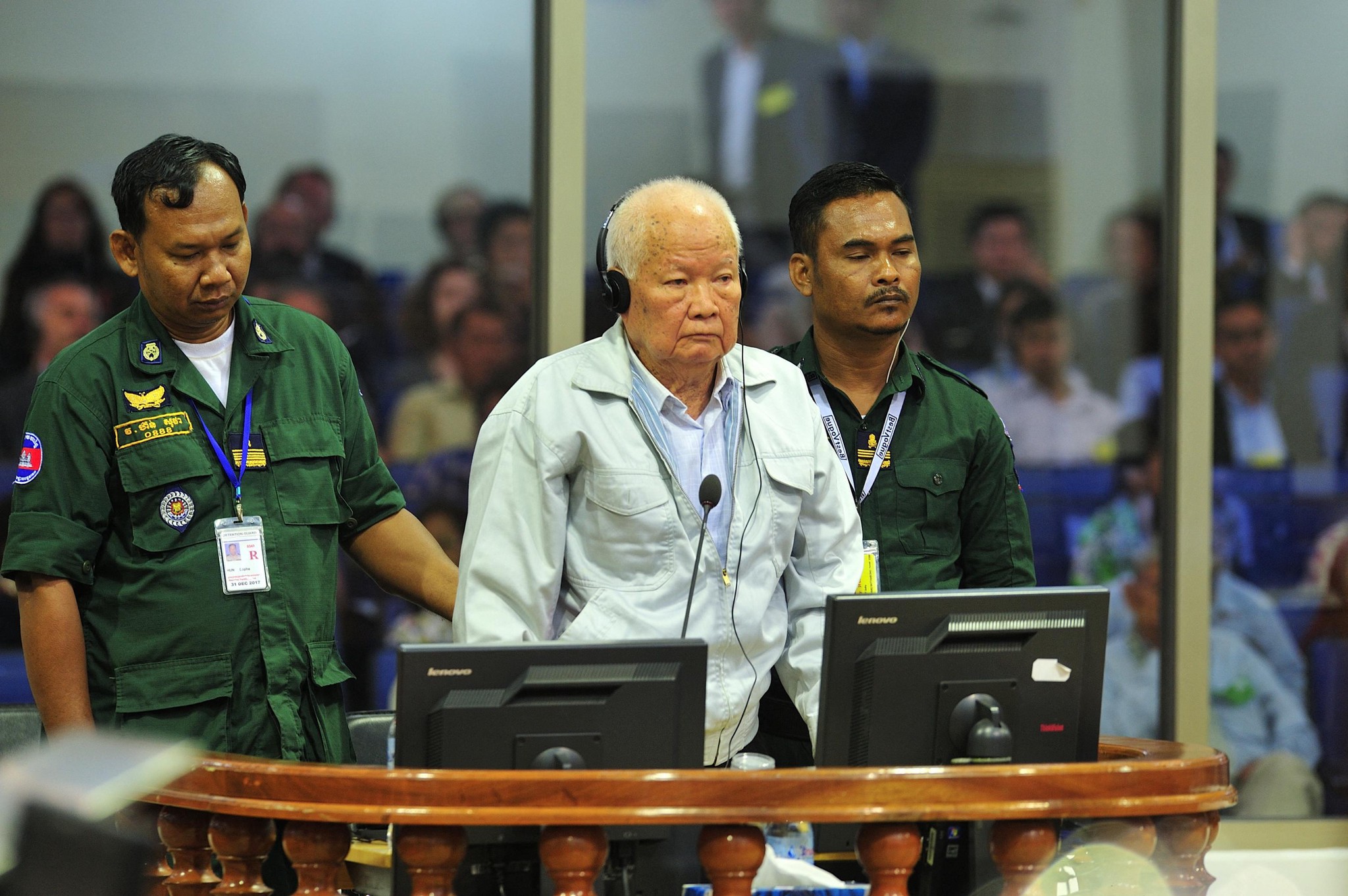 Khieu Samphan, ici en 2018, a été condamné en appel jeudi pour des crimes commis par les khmers rouges au Cambodge entre 1975 et 1979. 