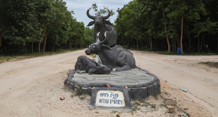 statues de kouprey, Cambodge 