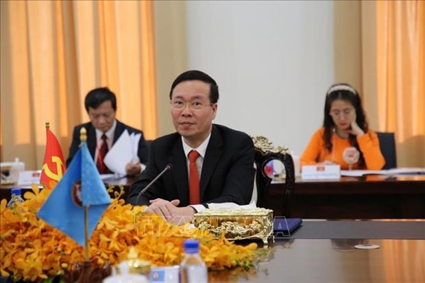 Visite d'une delegation du Parti vietnamien au Cambodge hinh anh 1