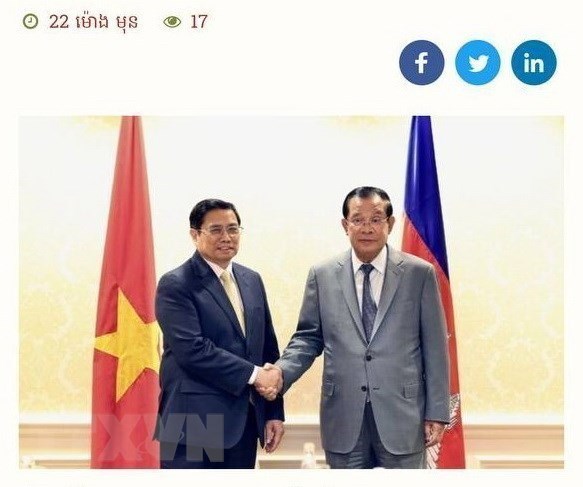 La prochaine visite au Cambodge du PM Pham Minh Chinh fait la une des journaux locaux hinh anh 1