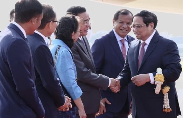 Le Premier ministre Pham Minh Chinh commence sa visite officielle au Cambodge hinh anh 1