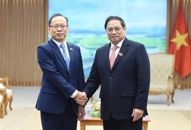 Le Premier ministre Pham Minh Chinh recoit l'ambassadeur du Cambodge hinh anh 1