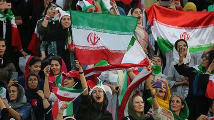 Les Iraniennes avaient pu assister au match de qualification pour la Coupe du monde entre l'Iran et le Cambodge en 2019. (ATTA KENARE / AFP)