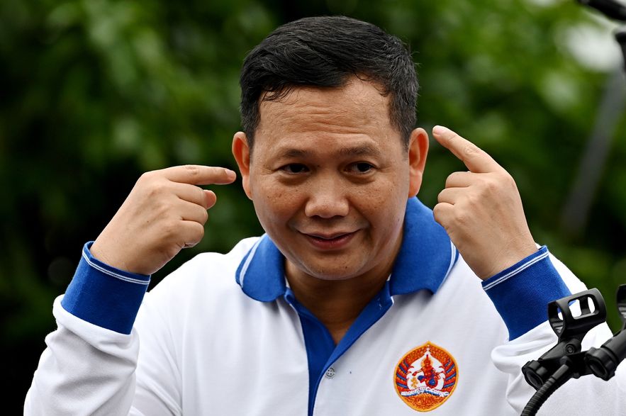 Le général Hun Manet, fils aîné du Premier ministre cambodgien Hun Sen, le 21 juillet 2023 à Phnom Penh