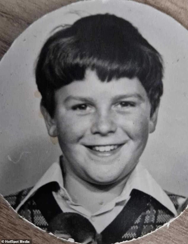 When Suzi was nine, Martin raped her at their great-grandparents' house, whilst they played cards in the other room. Martin pictured aged 13