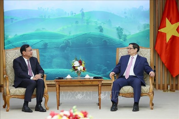 Le PM Pham Minh Chinh recoit un haut responsable du Parti populaire cambodgien hinh anh 1