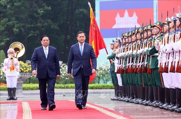 Le Cambodge apprecie les resultats de la visite de son Premier ministre au Vietnam hinh anh 1