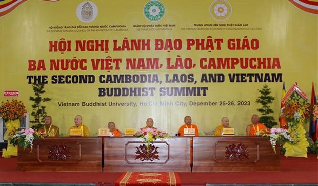 Le deuxieme sommet du Bouddhisme Vietnam-Laos-Cambodge debute a Ho Chi Minh-Ville hinh anh 1
