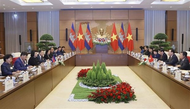 Vietnam-Cambodge : Entretien entre les presidents des Assemblees nationales hinh anh 1