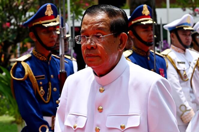 Hun Sen, à Phnom Penh, au Cambodge, le 3 avril 2024.